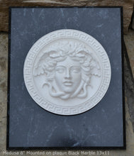 Load image into Gallery viewer, History Medusa Versace design Artifact Carved Sculpture Statue 8" www.Neo-Mfg.com Mounted on Plaque