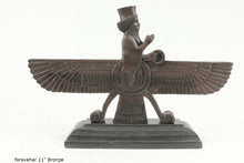 Load image into Gallery viewer, Assyrian Faravahar ahura mazda Persian Persepolis art Sculpture relief 11" www.Neo-Mfg.com