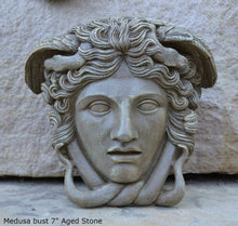 Load image into Gallery viewer, History Medusa Versace Rondanini Bust design Artifact Carved Sculpture Statue 12" on pedestal www.Neo-Mfg.com