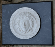 Load image into Gallery viewer, History Medusa Versace design Artifact Carved Sculpture Statue 8" www.Neo-Mfg.com Mounted on Plaque
