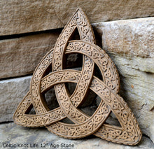 Load image into Gallery viewer, Celtic decor Trinity Knot life triquetra Wall Plaque sculpture Irish www.Neo-Mfg.com 12"