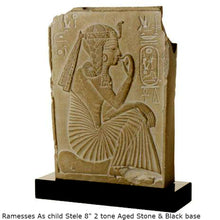 Load image into Gallery viewer, Egyptian Ramesses Ramses II child stele & Ptah Sculpture museum reproduction art 8" www.Neo-Mfg.com home decor