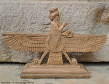 Load image into Gallery viewer, Assyrian Faravahar ahura mazda Persian Persepolis art Sculpture relief 11" www.Neo-Mfg.com