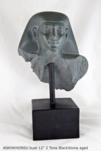 Load image into Gallery viewer, History Egyptian Ankhkhonsu bust Statue Sculpture 12" www.Neo-Mfg.com home decor Museum reproduction