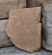Load image into Gallery viewer, History EPIC OF GILGAMESH Pre-Biblical Deluge flood Story museum replica cuneiform tablet Sculpture 6" www.Neo-Mfg.com home decor