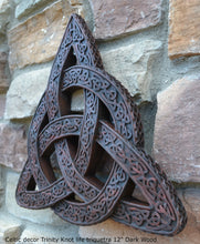 Load image into Gallery viewer, Celtic decor Trinity Knot life triquetra Wall Plaque sculpture Irish www.Neo-Mfg.com 12"