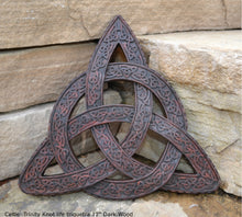 Load image into Gallery viewer, Celtic decor Trinity Knot life triquetra Wall Plaque sculpture Irish www.Neo-Mfg.com 12"