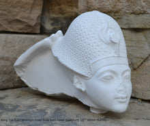Load image into Gallery viewer, Egyptian King Tut Tutankhamun head bust with hand Sculpture statue museum reproduction art 10" www.Neo-Mfg.com home decor