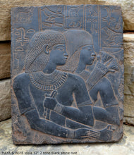 Load image into Gallery viewer, History Egyptian MAYA & WIFE stela Plaque Artifact Sculpture 12" www.Neo-Mfg.com home decor