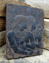 Load image into Gallery viewer, History Egyptian MAYA & WIFE stela Plaque Artifact Sculpture 12" www.Neo-Mfg.com home decor