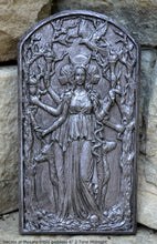 Load image into Gallery viewer, Hecate or Hekate triple goddess wall Sculpture www.Neo-Mfg.com 6" alter moon