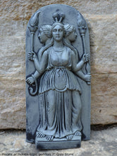 Load image into Gallery viewer, Hecate or Hekate triple goddess wall Sculpture www.Neo-Mfg.com 7" alter
