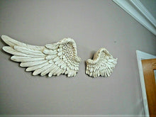 Load image into Gallery viewer, Angel Wings wall sculpture statue plaque www.Neo-Mfg.com 8.5" Each Sold as pair wall decor