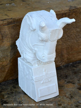 Load image into Gallery viewer, Assyrian Persian Persepolis Bull cow head capital Sculpture statue 10" www.Neo-Mfg.com Museum reproduction