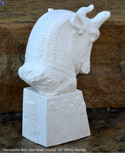 Load image into Gallery viewer, Assyrian Persian Persepolis Bull cow head capital Sculpture statue 10" www.Neo-Mfg.com Museum reproduction