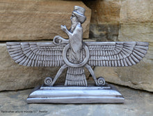 Load image into Gallery viewer, Assyrian Faravahar ahura mazda Persian Persepolis art Sculpture relief 11" www.Neo-Mfg.com