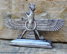 Load image into Gallery viewer, Assyrian Faravahar ahura mazda Persian Persepolis art Sculpture relief 11" www.Neo-Mfg.com
