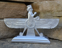 Load image into Gallery viewer, Assyrian Faravahar ahura mazda Persian Persepolis art Sculpture relief 11" www.Neo-Mfg.com