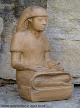 Load image into Gallery viewer, Egyptian Scribe Nebmertouf seated sitting statue Sculpture 5" www.Neo-Mfg.com museum reproduction