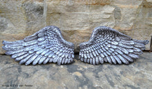 Load image into Gallery viewer, Angel Wings wall sculpture statue plaque www.Neo-Mfg.com 8.5" Each Sold as pair wall decor