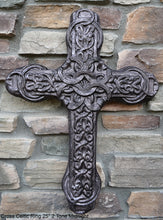 Load image into Gallery viewer, Religious Cross Celtic Ring wall art plaque decor Sculpture 25" www.NEO-MFG.com White marble
