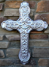 Load image into Gallery viewer, Religious Cross Celtic Ring wall art plaque decor Sculpture 25" www.NEO-MFG.com White marble