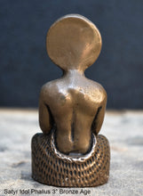 Load image into Gallery viewer, Satyr Faun Idol Phallus 3" Sculpture statue 3" www.Neo-Mfg.com Home decor mystical Pan Faunus