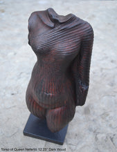 Load image into Gallery viewer, History Egyptian Torso of Queen Nefertiti 12.25" 2 Tone Sculpture museum reproduction art 12" www.Neo-Mfg.com home decor relief