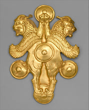 Load image into Gallery viewer, Assyrian Horned Lion griffin Persian Persepolis art Sculpture wall plaque relief www.Neo-Mfg.com 12"