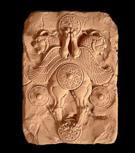 Load image into Gallery viewer, Assyrian Horned Lion griffin Persian Persepolis art Sculpture wall plaque relief www.Neo-Mfg.com 12"