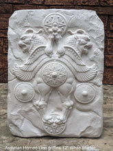Load image into Gallery viewer, Assyrian Horned Lion griffin Persian Persepolis art Sculpture wall plaque relief www.Neo-Mfg.com 12"
