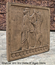 Load image into Gallery viewer, Assyrian Persian Shahriar Shir fighting lion Achaemenid Persepolis carvings reproduction art 8" www.Neo-Mfg.com Museum Reproduction