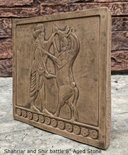 Load image into Gallery viewer, Assyrian Persian Shahriar Shir fighting lion Achaemenid Persepolis carvings reproduction art 8" www.Neo-Mfg.com Museum Reproduction