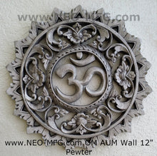 Load image into Gallery viewer, Religious OM AUM Nameste Carved Sculpture Statue Plaque 12" Neo-Mfg c6