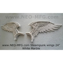 Load image into Gallery viewer, Angel Wings STEAMPUNK wall sculpture statue plaque www.Neo-Mfg.com 24" wide 2pc