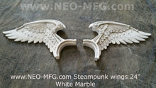 Load image into Gallery viewer, Angel Wings STEAMPUNK wall sculpture statue plaque www.Neo-Mfg.com 24" wide 2pc