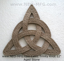 Load image into Gallery viewer, Celtic decor Trinity Knot life triquetra Wall Plaque sculpture Irish www.Neo-Mfg.com 12"