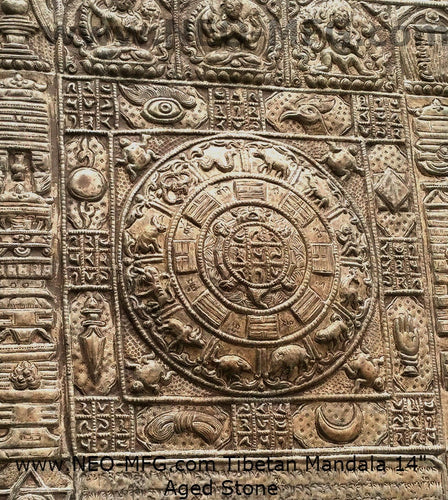 Asia Tibetan Nepalese Mandala Plaque Sculpture 14