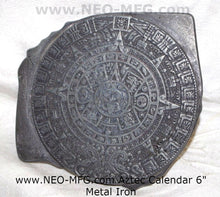 Load image into Gallery viewer, History MAYAN AZTEC CALENDAR Sculptural wall relief plaque 6&quot; mini www.Neo-Mfg.com
