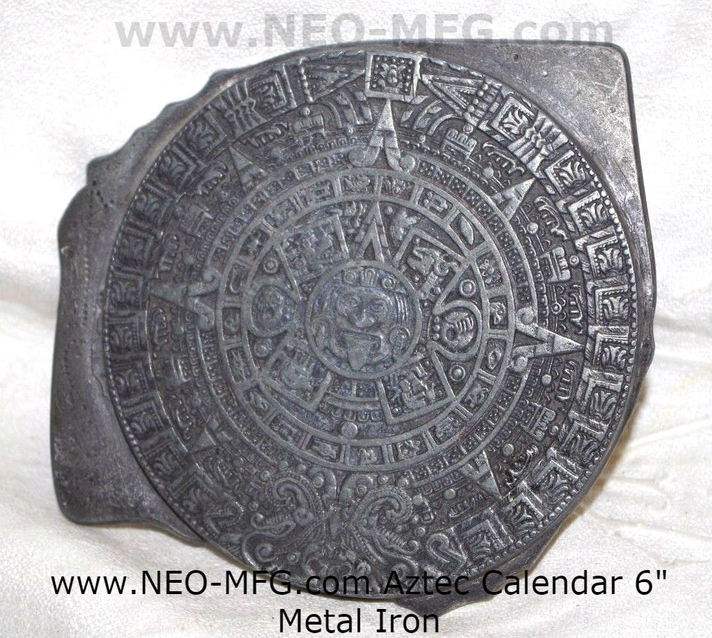History MAYAN AZTEC CALENDAR Sculptural wall relief plaque 6