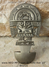 Load image into Gallery viewer, History Peru Inca Mesoamerican El Tumi Axe Sculptural wall relief plaque 10" www.Neo-Mfg.com j2
