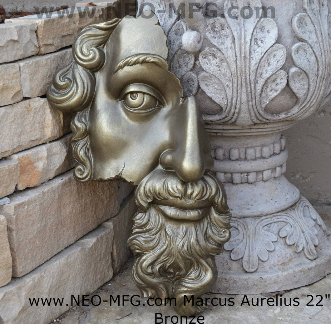 Marcus Aurelius Antoninus Augustus 3D Portrait Face Wall Plaque Sculpture Fragment 22