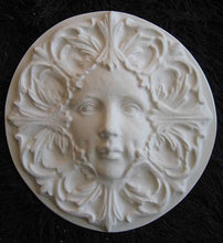 Load image into Gallery viewer, Greenwoman Elegant Sculptural Wall frieze plaque Fragment relief www.Neo-Mfg.com 12"
