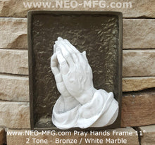 Load image into Gallery viewer, Religious Praying Hands Framed Father Sculpture Statue Pray 11" www.Neo-Mfg.com
