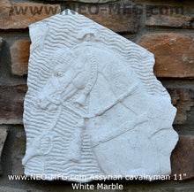 Load image into Gallery viewer, Assyrian cavalryman horse Sculpture Statue Relief wall fragment www.Neo-mfg.com 13&quot; 1*
