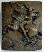 Load image into Gallery viewer, History Napoleon Crossing the Alps Artifact Carved Sculpture Statue wall high relief plaque www.Neo-Mfg.com 12&quot;
