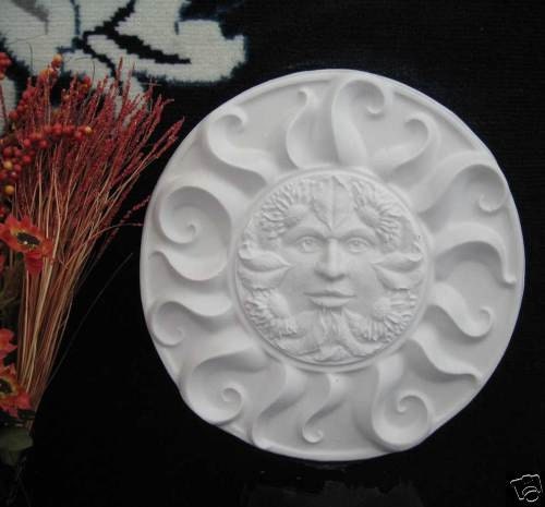 Greenman Sun Sculptural Wall frieze plaque Fragment relief www.Neo-Mfg.com 12