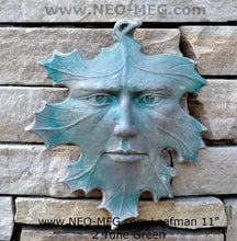 Load image into Gallery viewer, Nature Leafman Mythical Wall Decor Greenman Sculpture wall relief www.Neo-Mfg.com 11&quot; p4
