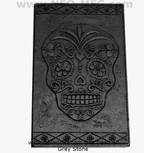 Load image into Gallery viewer, Aztec Mexican Day of the Dead Sugar skull Dia de los Muertos Sculptural wall relief plaque www.Neo-Mfg.com 6&quot; k29
