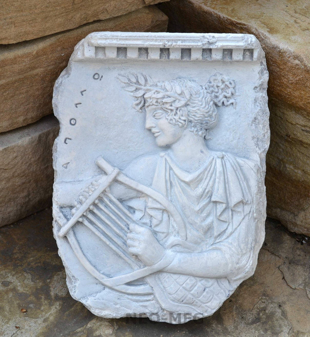 Roman Greek Parthenon harp lyrer music Artifact Carved Sculpture Statue www.Neo-Mfg.com e11